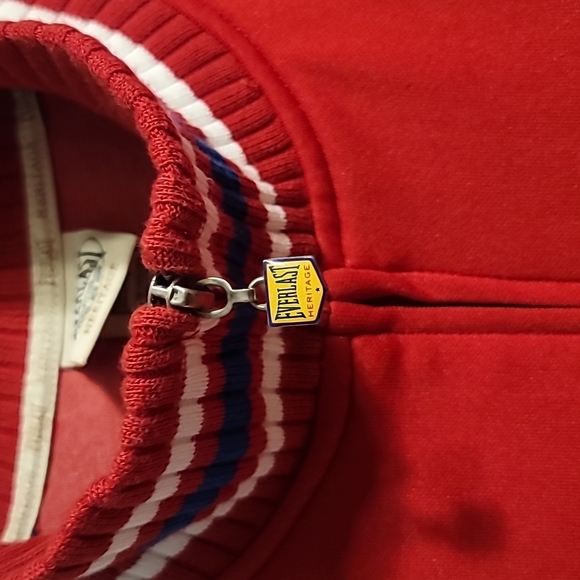 Everlast Heritage Sugar Ray Leonard Bomber Jacket 1979 World Champion Red Sz L - Picture 2 of 15